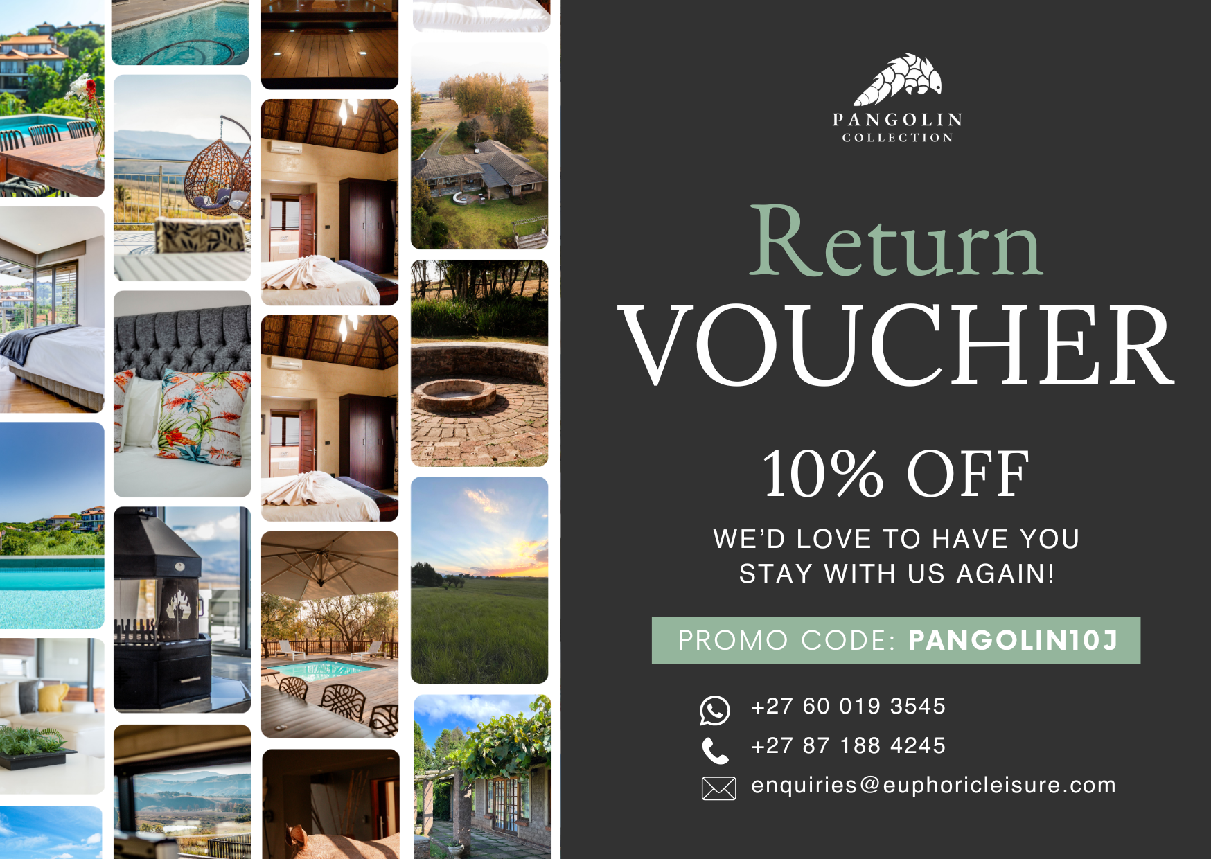 Pangolin Collection Return Voucher — 10% off with promo code PANGOLIN10J